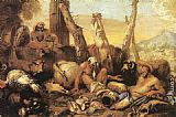 Giovanni Benedetto Castiglione Canvas Paintings - The Fable of Diogenes